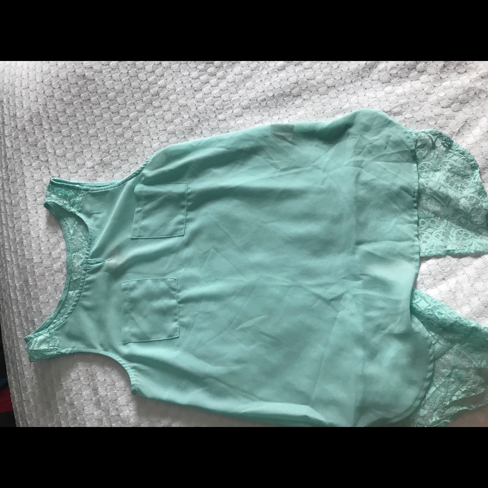 Mint green girls blouse